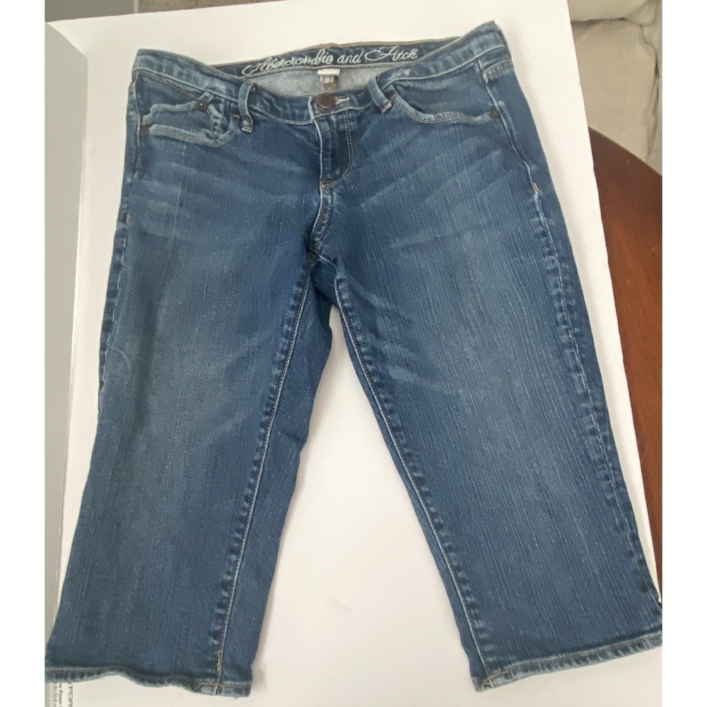Vintage Abercrombie & Fitch Jeans Womens Sz 4 Low rise Capri Stretch 2000s Y2K